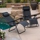 Belleze (2)-Pack Zero Gravity Patio Lounge Chairs Recliner with Cup Holder Utility Tray - Thumbnail 3