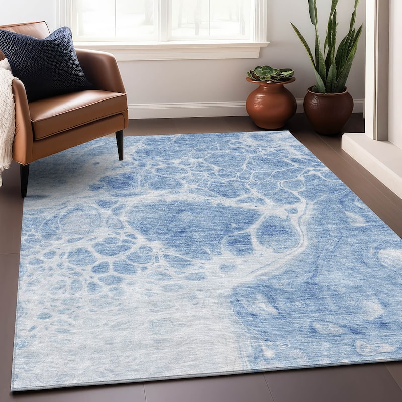 Premium Washable Super Soft Abstract Ink Mayfield Rug