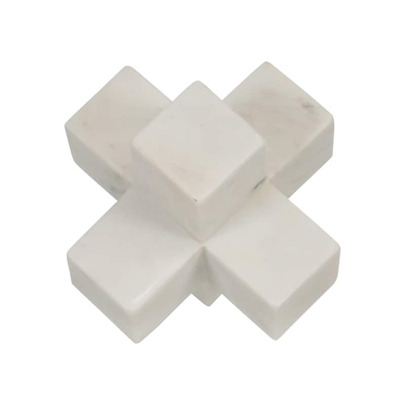 Sagebrook Home Neutral Contemporary Marble 7" Jack Sculpture