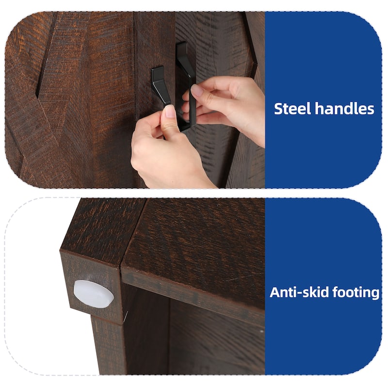 Hidden Cat Litter Box Enclosure Furniture Tall Storage Cabinet with Charging Station