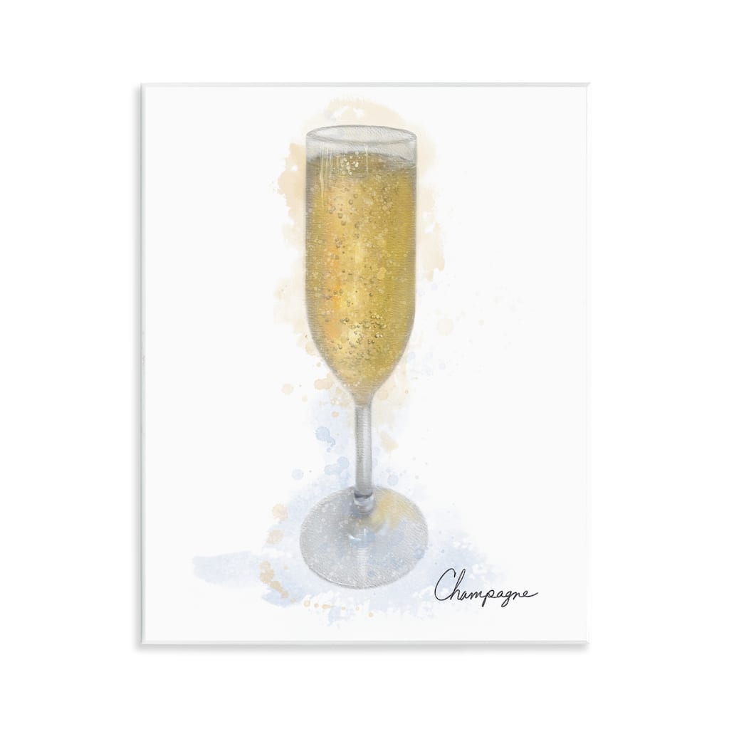 Stupell Champagne Glass Shimmer Wall Plaque Art Design By Matthew Piotrowicz