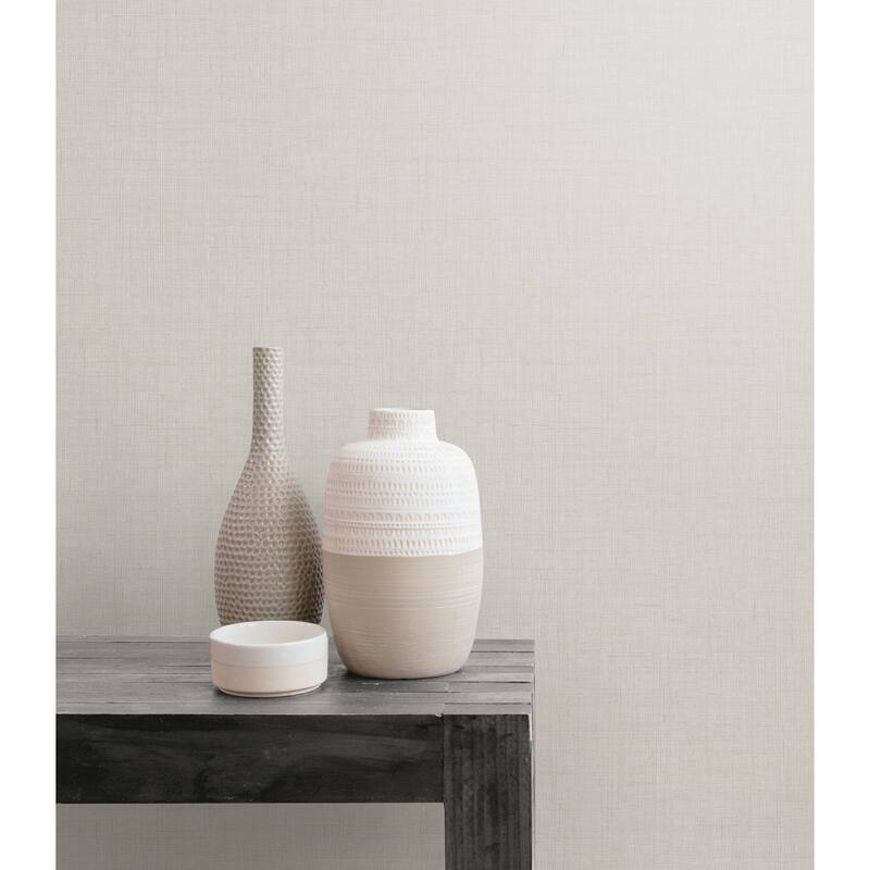 Seabrook Designs Boho Rhapsody Bermuda Linen-Stringcloth Unpasted Wallpaper