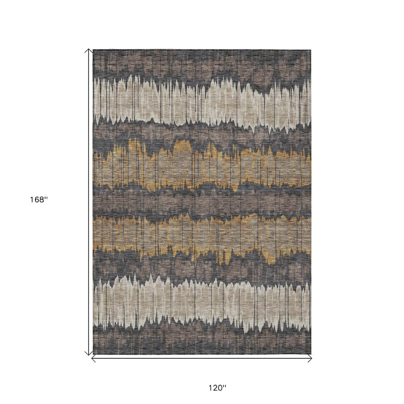 HomeRoots Striped Transitional Rectangle Outdoor Rug