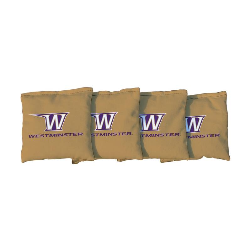 Westminster College Girffins Gold Cornhole Bags - Corn Filled