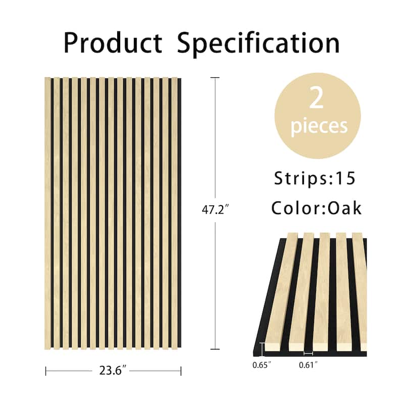 Acoustic Soundproof Slat Wall Panels 3D Decorative Wall Paneling