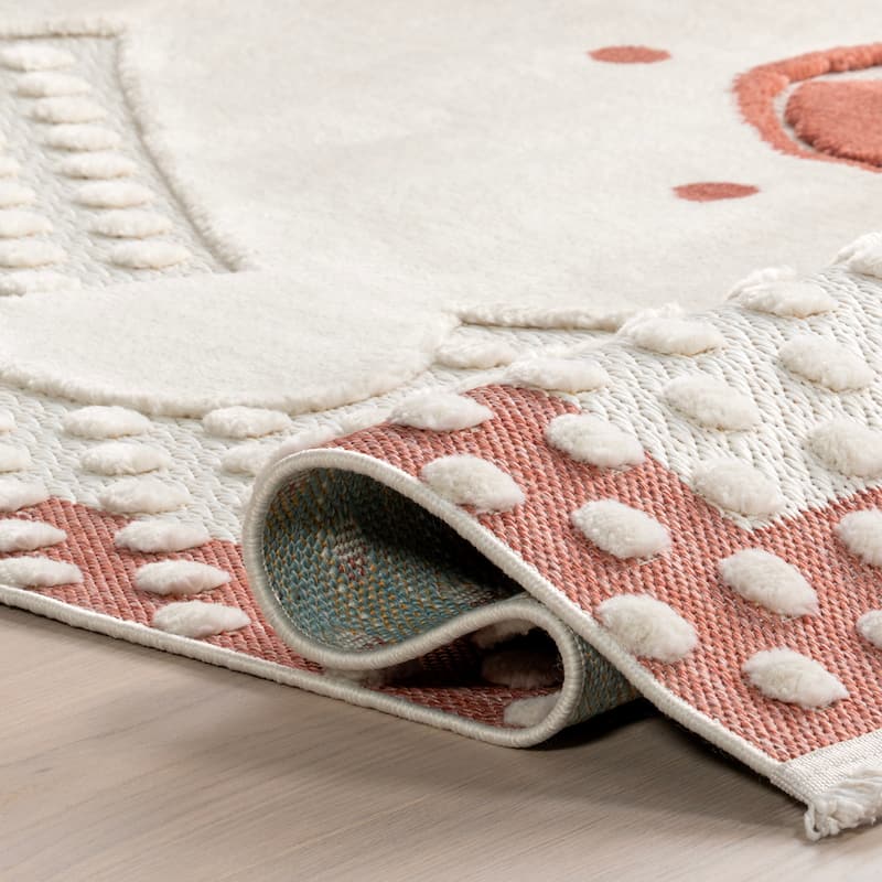 Nuloom Cecelia Polar Bear Kids Fringe Area Rug