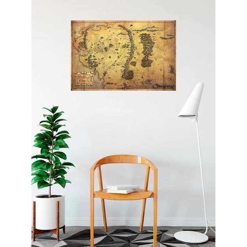 Lord of The Rings Middle Earth Map Art Poster - 24 x 36 Inch