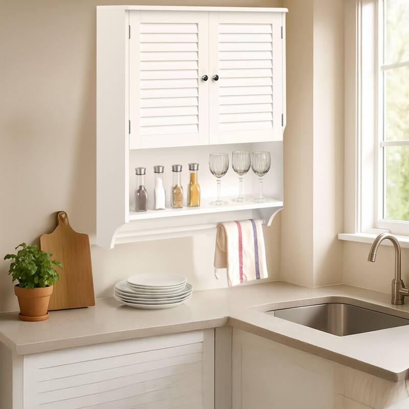 Lavish Home Wall-Mounted Bathroom Organizer or Over-the-Toilet Storage