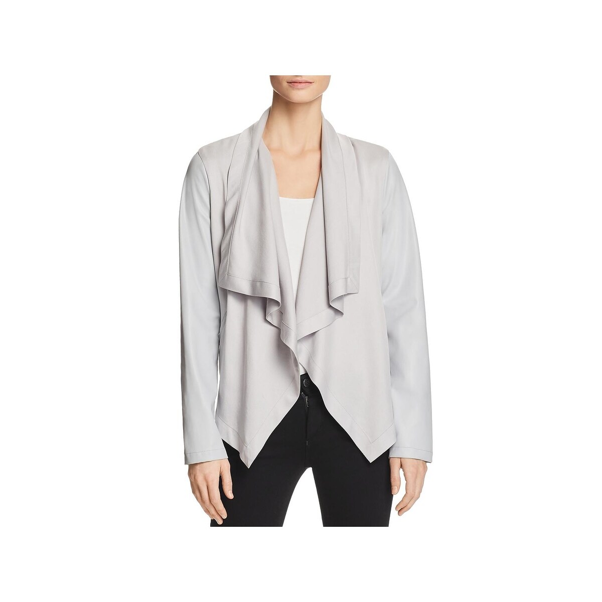 Shop Bagatelle Womens Jacket Faux Leather Drape Free Shipping On