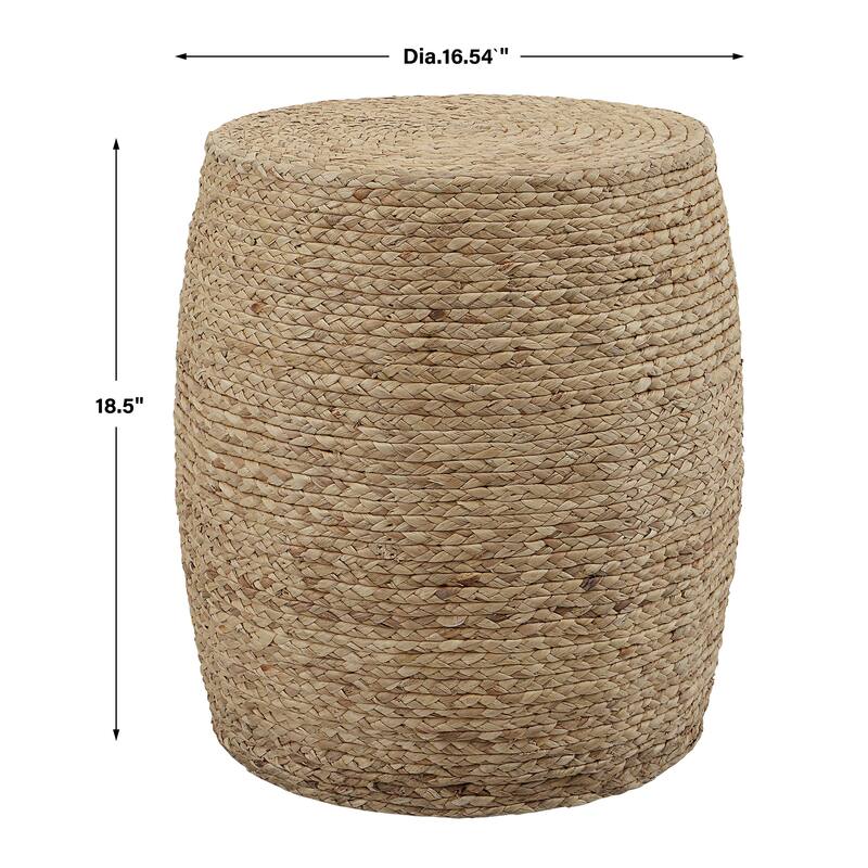 Uttermost Resort Straw Accent Stool