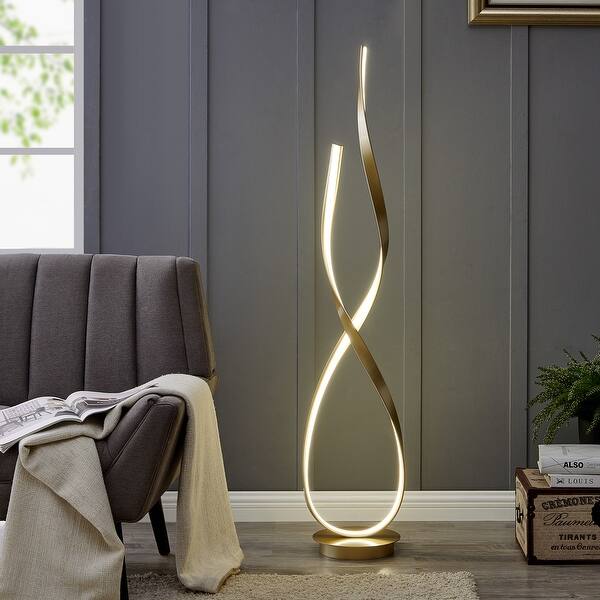 Sandy Gold Led Vienna Floor Lamp Large On Sandy Gold Led Vienna Floor Lamp