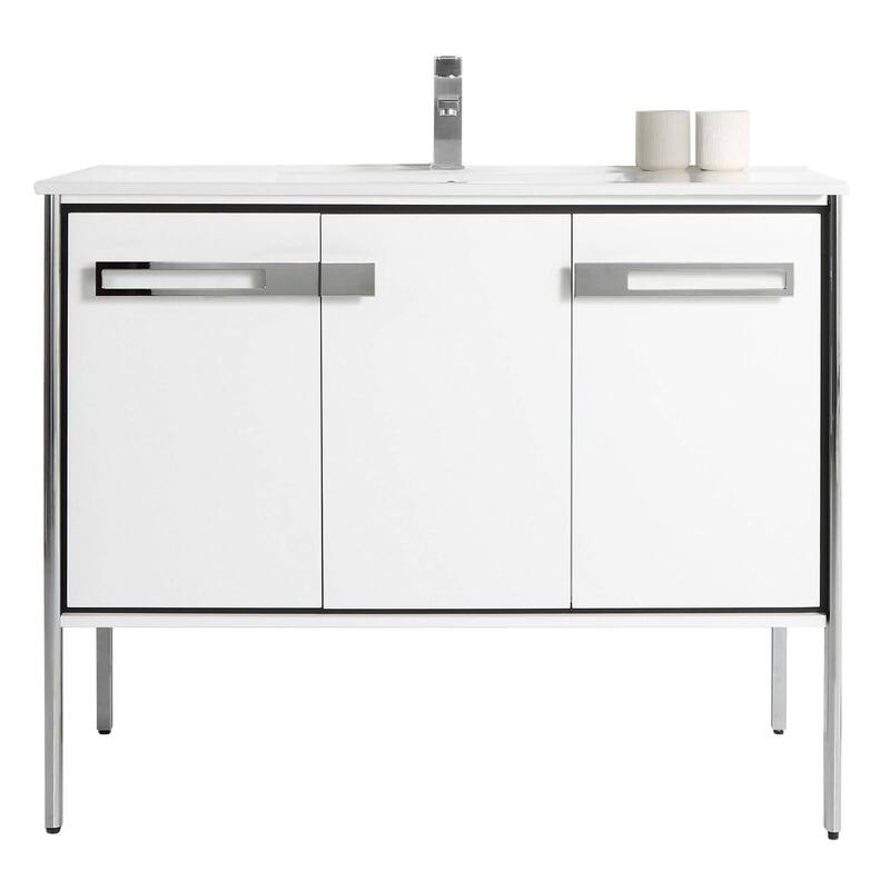 Fine Fixtures Oakville Bathroom Vanity with White Ceramic Sink