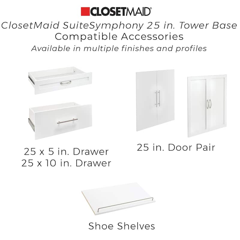 ClosetMaid SuiteSymphony 25-Inch Closet Tower Base Unit