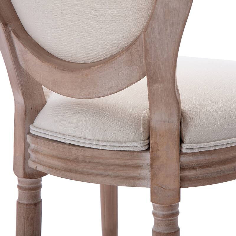 Mieres French Vintage Upholstered Dining Chair, Side Chair(Set of 2)