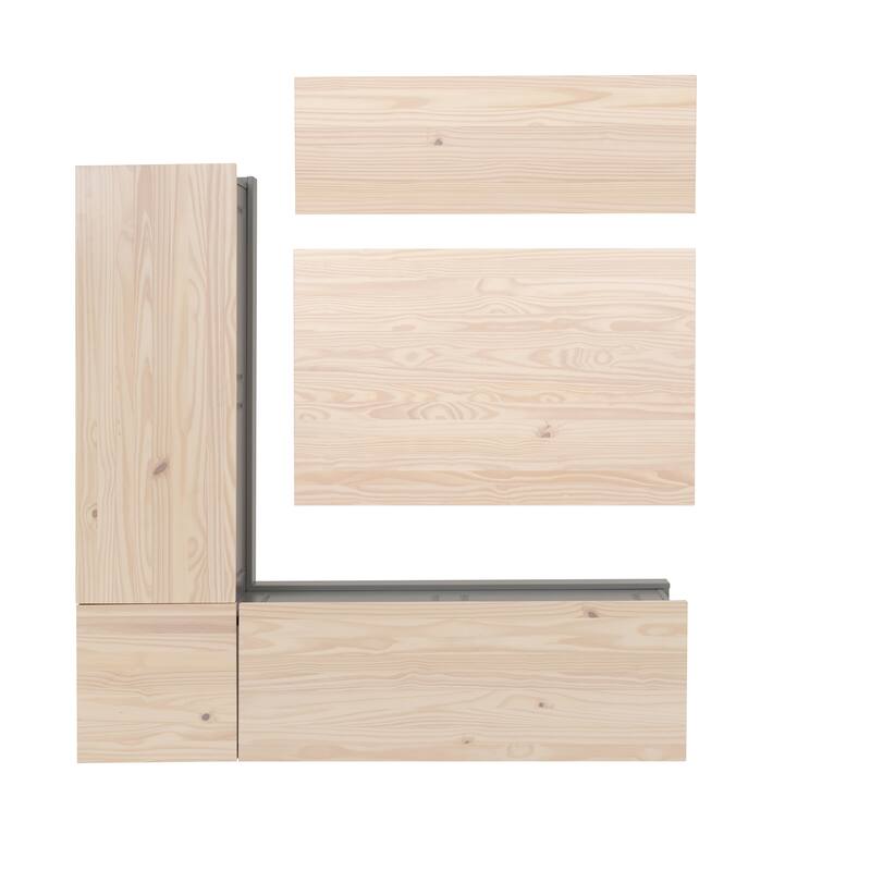 Tobin 3PC Nook Set Grey Maple