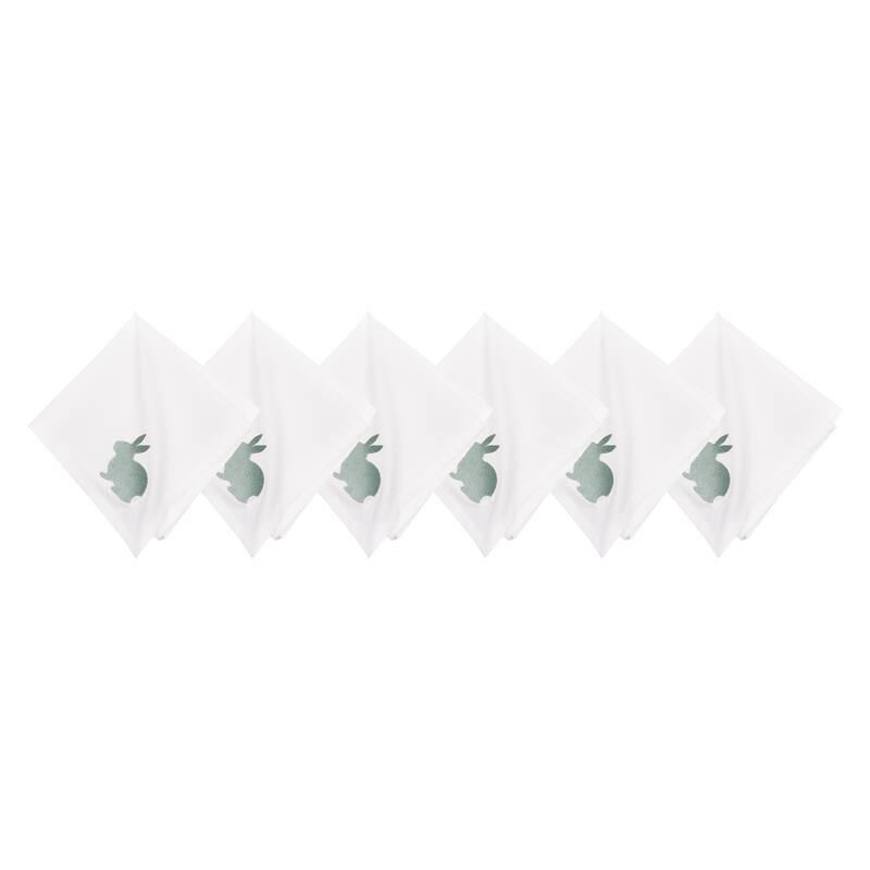 Spring Greens Bunny Napkin Set of 6