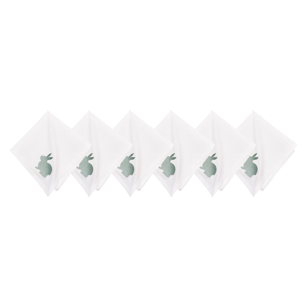 Spring Greens Bunny Napkin Set of 6