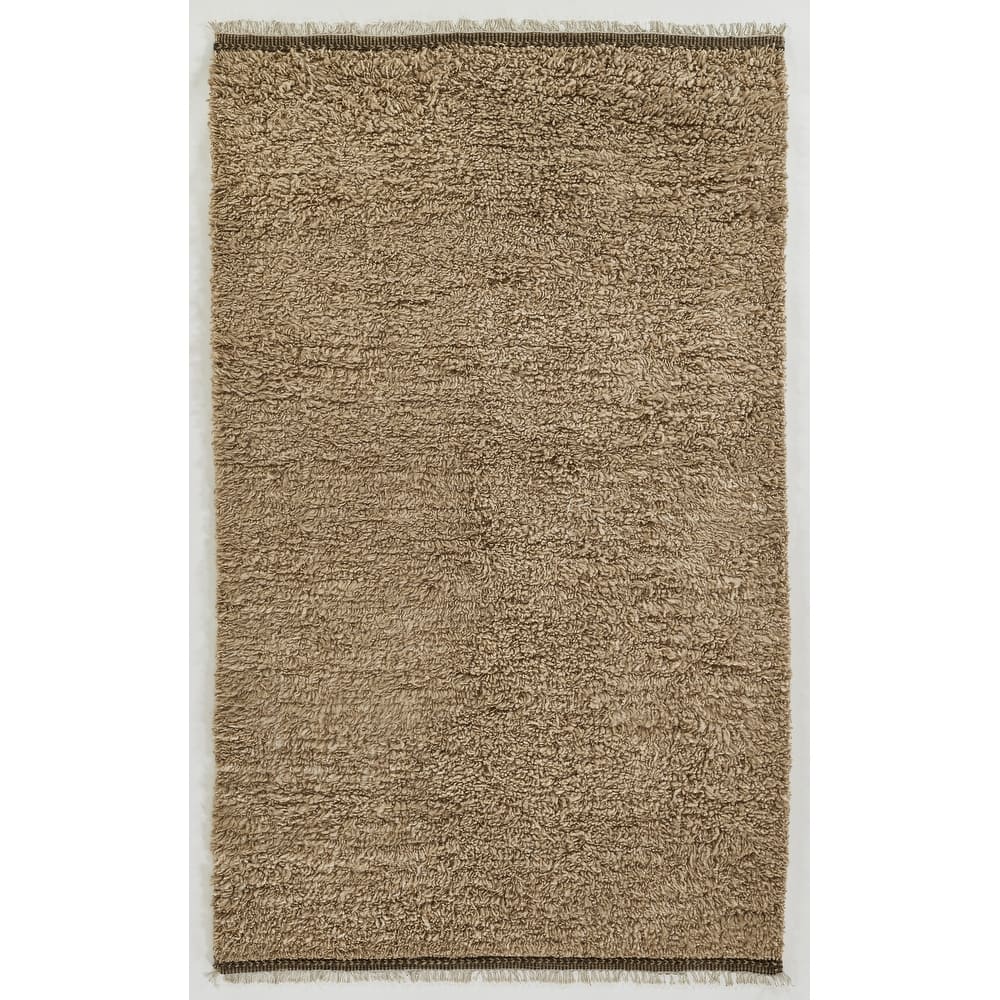Momeni Neo Morrocan Hand Woven Wool Solid Color Shag Rug
