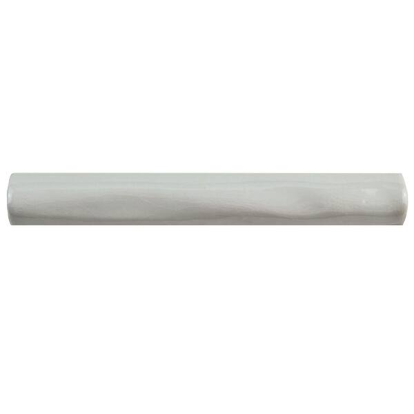 slide 2 of 4, Merola Tile Antic Gris Oscuro Craquelle .75" x 6" Ceramic Torelo Wall Trim Tile