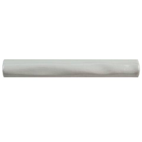 Merola Tile Antic Gris Oscuro Craquelle .75" x 6" Ceramic Torelo Wall Trim Tile