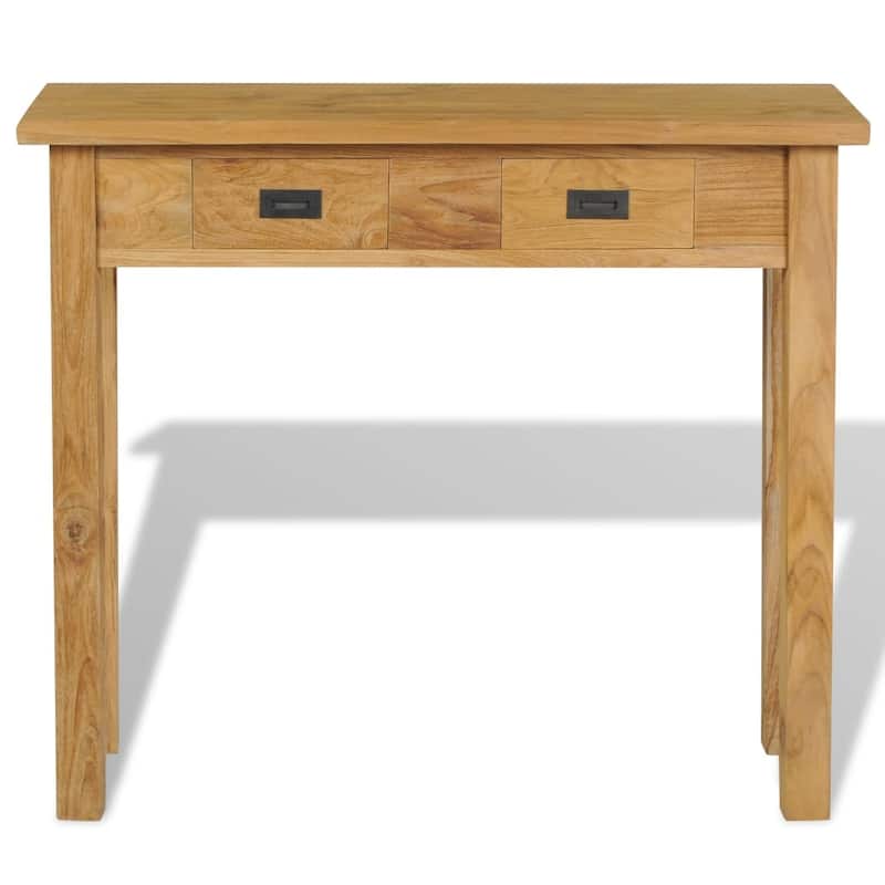 vidaXL Console Table Solid Teak 35.4"x11.8"x31.5"