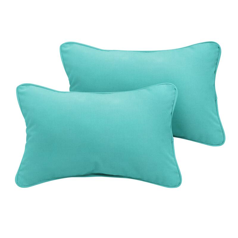 Sorra Home Sunbrella Canvas Aruba Corded Indoor/ Outdoor Pillows (Set of 2)