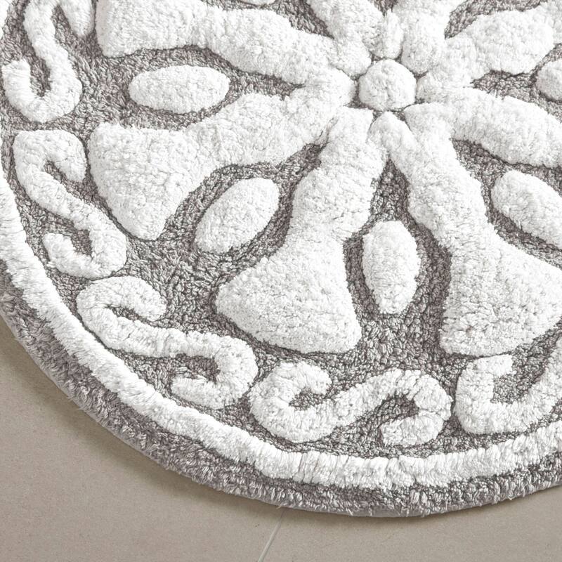 Madison Park Casablanca Medallion Cotton Tufted Bath Rug