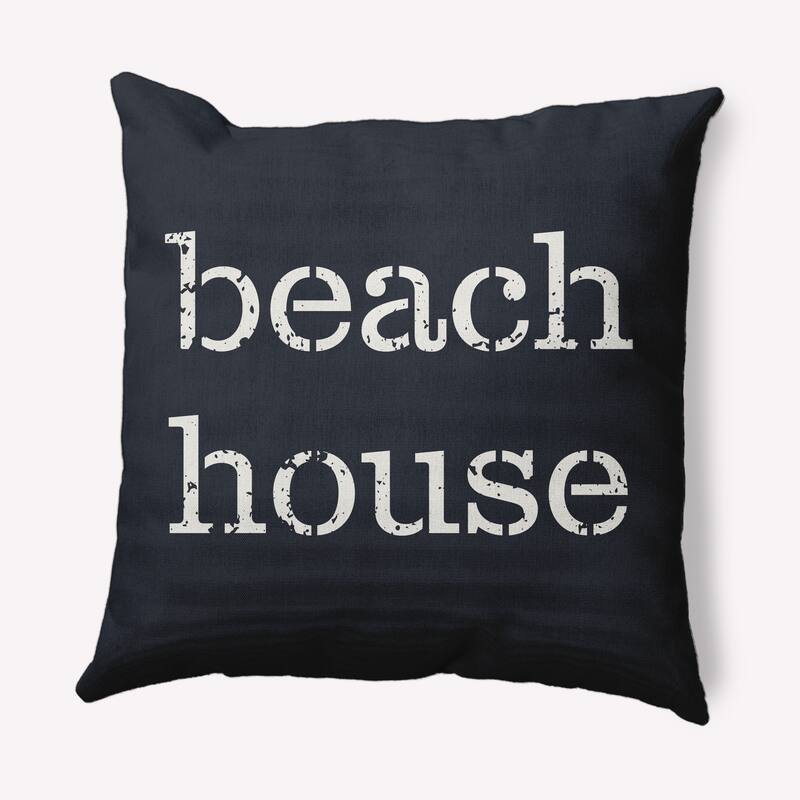 Beach House Nautical Decorative Indoor Pillow - Shark Blue - 20" x 20"