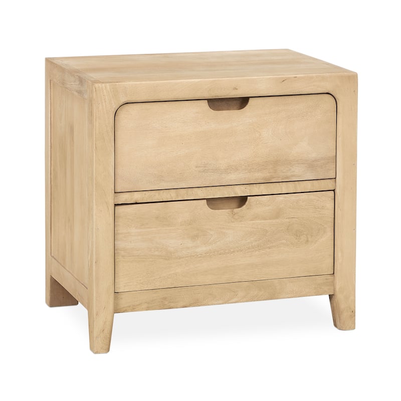 Classic Home Laguna 2-Drawer Mango Wood Nightstand
