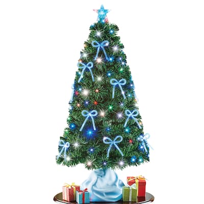 Dazzling 4-Foot Colored LED Lights Christmas Tree - 43.400 x 5.500 x 5.250