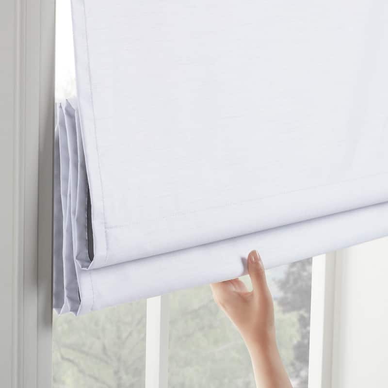 Eclipse Faux Silk 100% Total Blackout Cordless Roman Shade