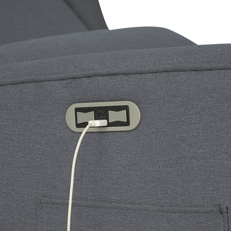 Madison Park Candace Power Recliner 3-in-1 with Swivel, Glider, USB Ports