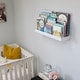 preview thumbnail 1 of 8, Wallniture Philly 23 3/4" White Wall Shelf Kids Room Decor, Floating Bookshelf