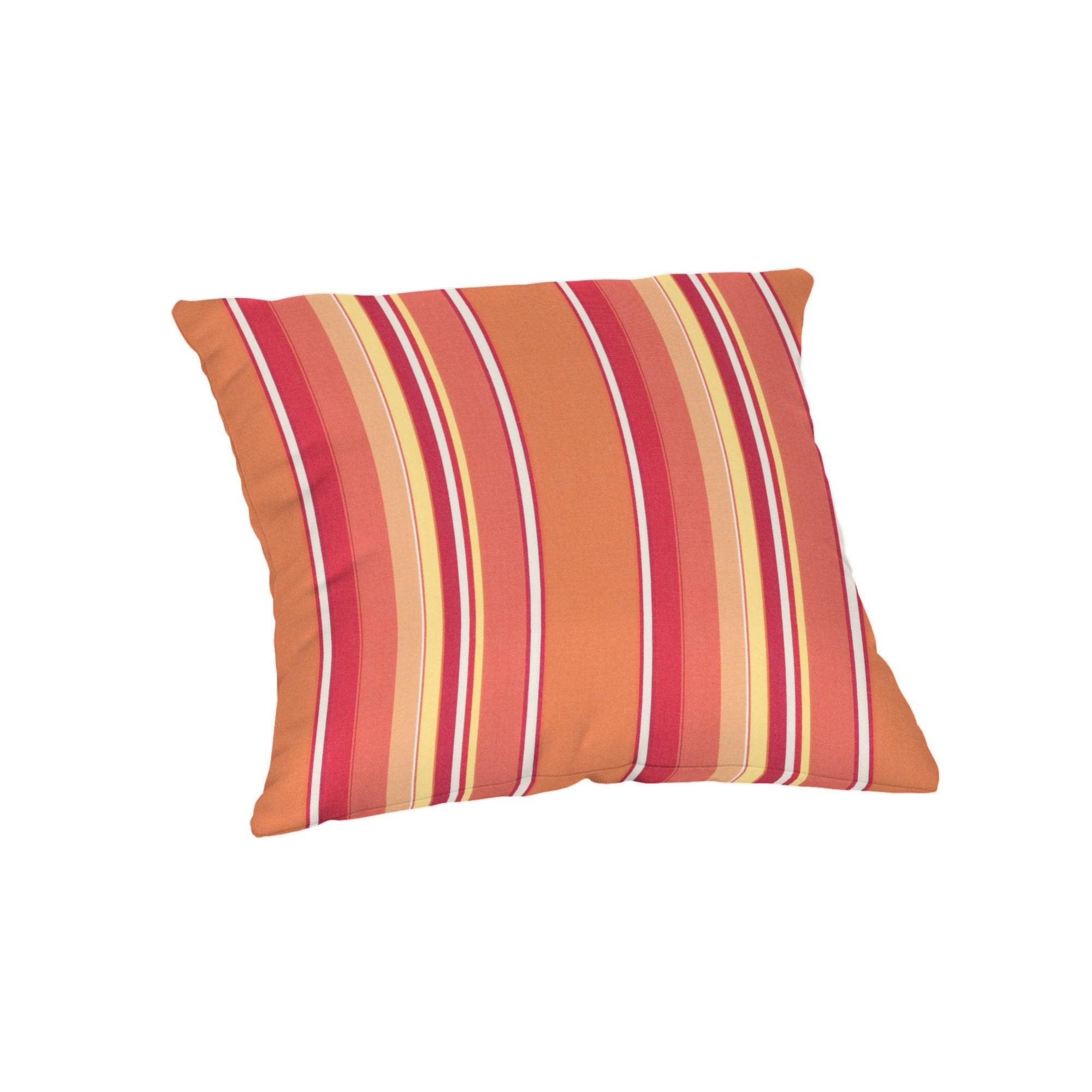 Sunbrella Stripe Fabric 1-Piece Indoor/Outdoor Square Throw Pillow, 18