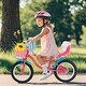 preview thumbnail 3 of 8, Girls Bike with Basket Doll Seat Training Wheels Ages 3 to 8