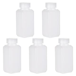 Plastic Lab Chemical Reagent Bottle, 100ml Storage Bottles, White 5pcs ...