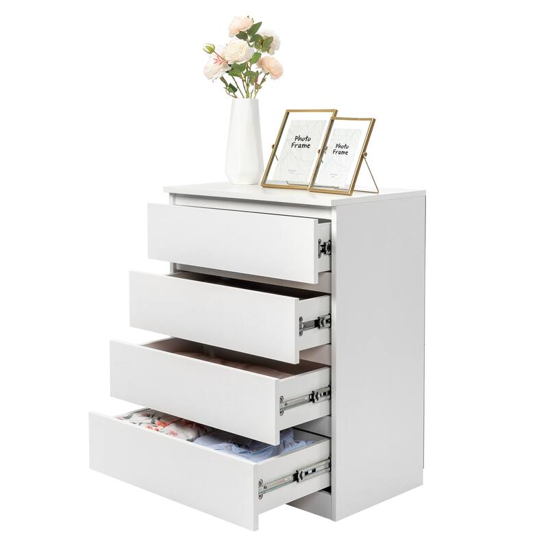Modern Wooden 4-Drawer Dresser Perfect for Bedroom Living Room or Family Room
