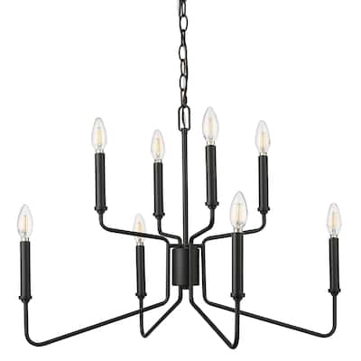 Millennium Lighting 29008 Raven 8 Light 28" Wide Taper Candle Style