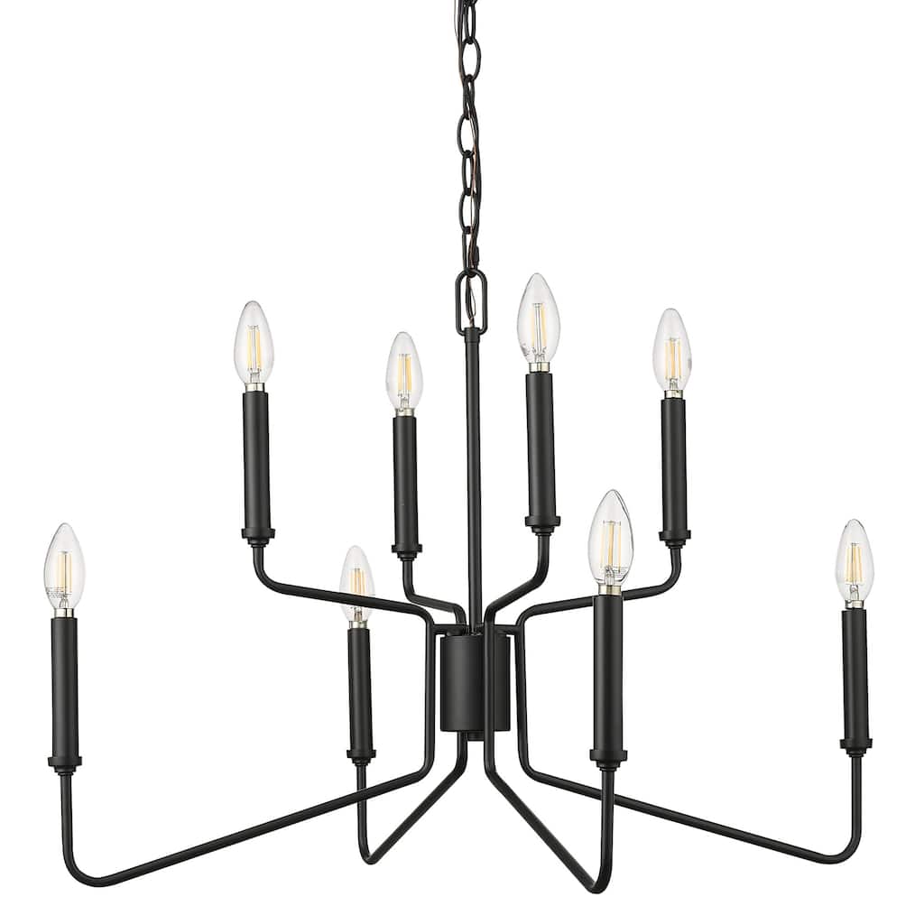 Millennium Lighting 29008 Raven 8 Light 28" Wide Taper Candle Style