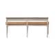 preview thumbnail 6 of 5, Farmhouse Reimagined Antique White and Chestnut Bench