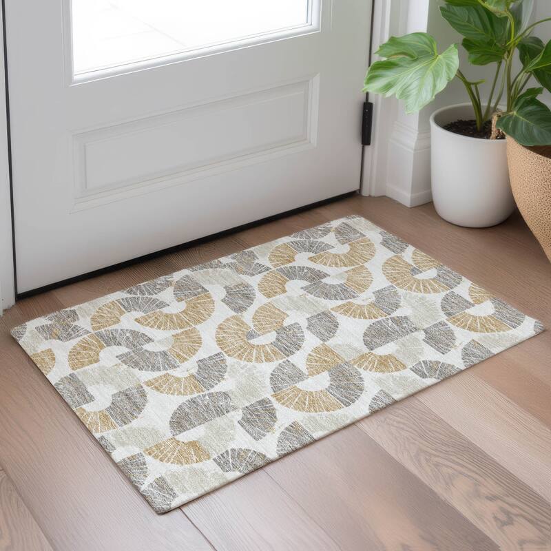 Machine Washable Indoor/ Outdoor Modern Jay Chantille Rug