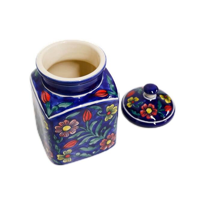 Home&Manor Ceramic Multicolor Jar