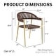 preview thumbnail 2 of 32, Furniture of America Holcomb Modern Wicker Rope Curved Patio Dining Arm Chair