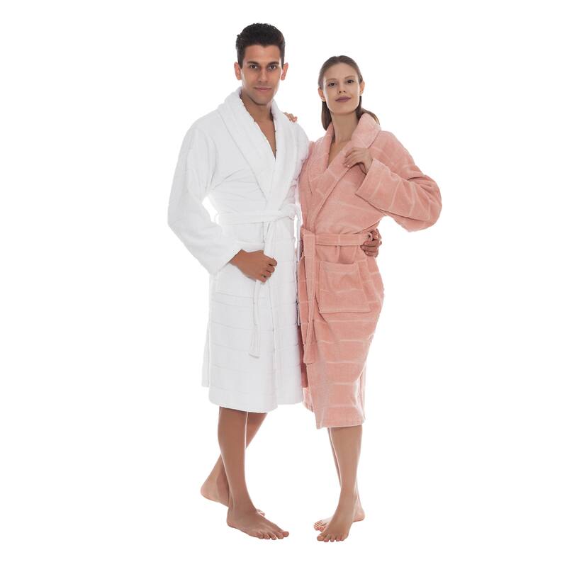 Ozan Premium Home Mirage Bathrobes Collection 100% Turkish Cotton Unisex Terry Cloth Bathrobe