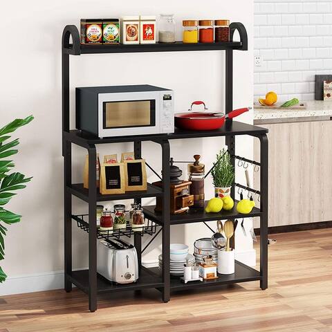5 Tier Microwave Oven Stand, Kitchen Cart Utility Storage Shelf