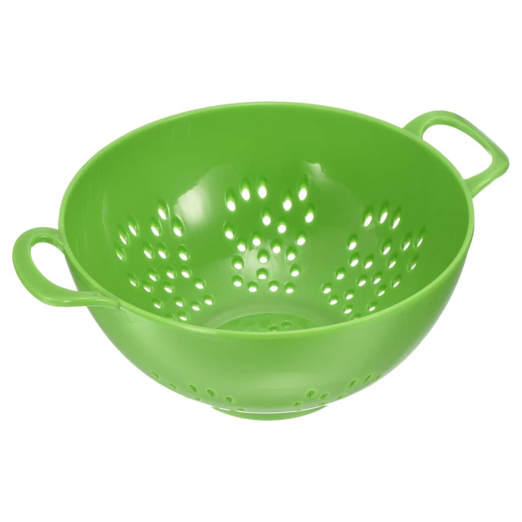 Rice Sieve Washing Colander Strainer Drainer Fruit Cleaning Bowl-Green - Green - 19cm x 14.8cm x 7.5cm