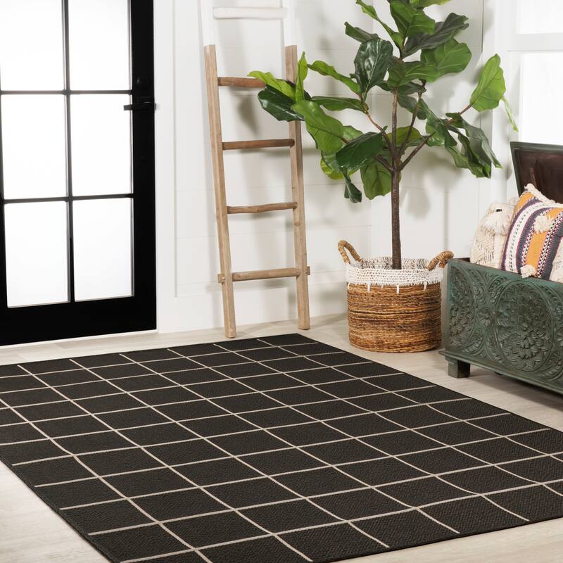 JONATHAN Y James Modern Squares Indoor/Outdoor Area Rug