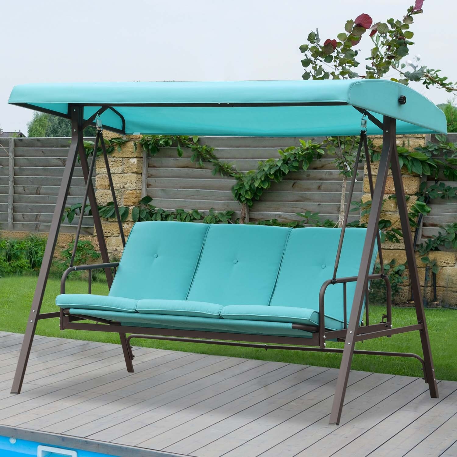 outdoor 3 seater swing