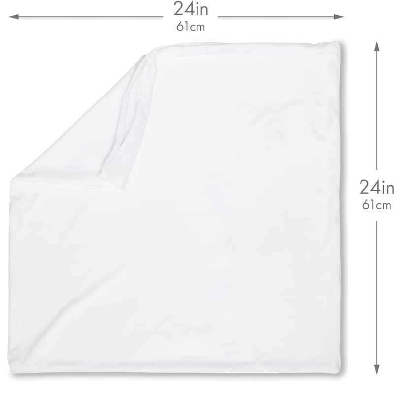 Throw Pillow Cozy Soft Microbead White: 1 Pc