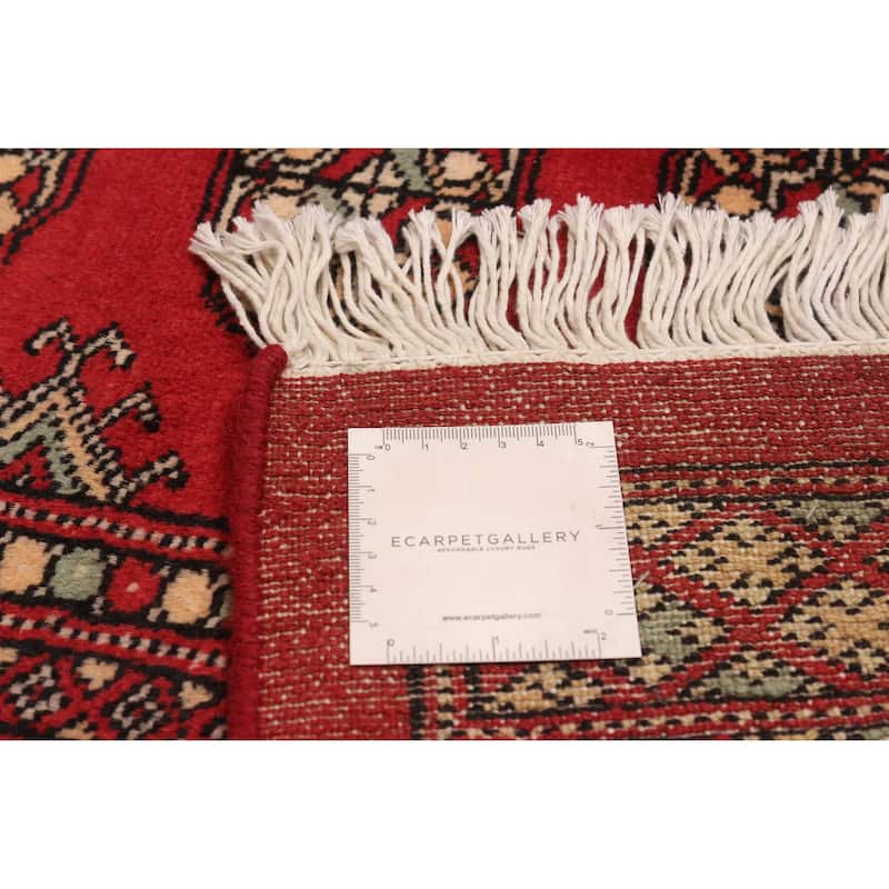 ECARPETGALLERY Hand-knotted Finest Peshawar Bokhara Red Wool Rug - 9'2 x 12'2